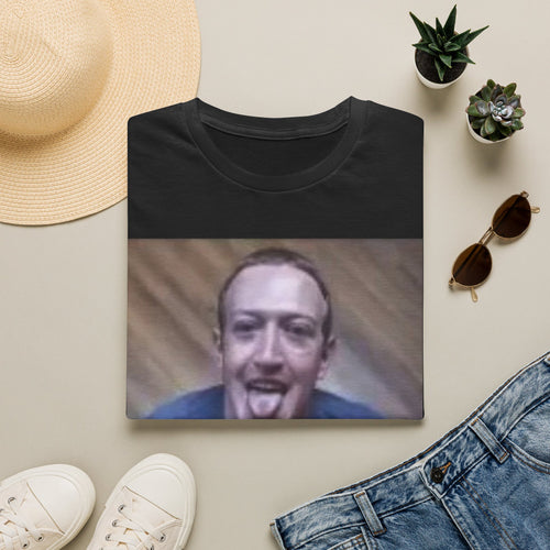 Funny Face Graphic T-Shirt — Playful Tongue-Out Portrait Tee