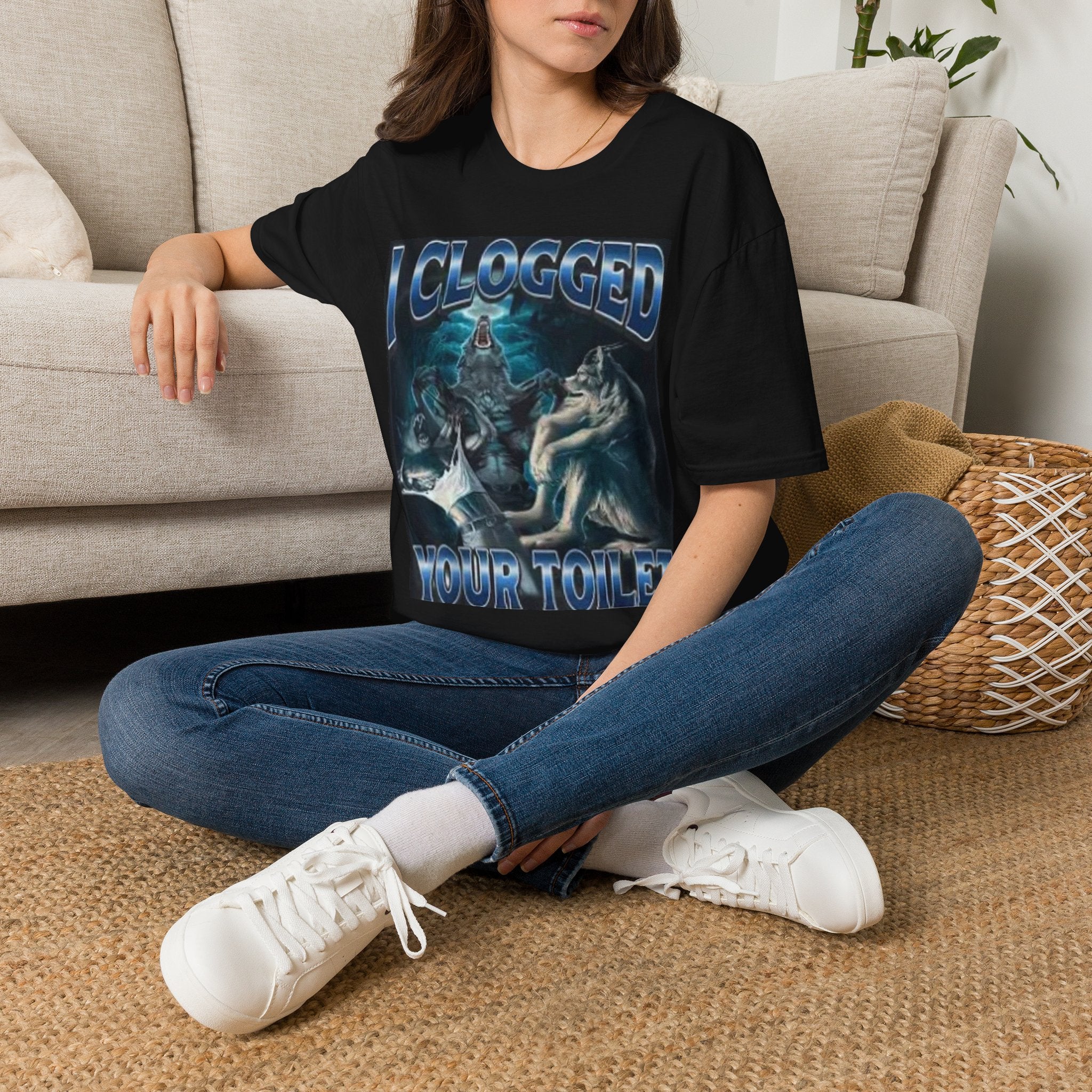 I Clogged Your Toilet T-Shirt — Funny Toilet Humor Graphic Tee